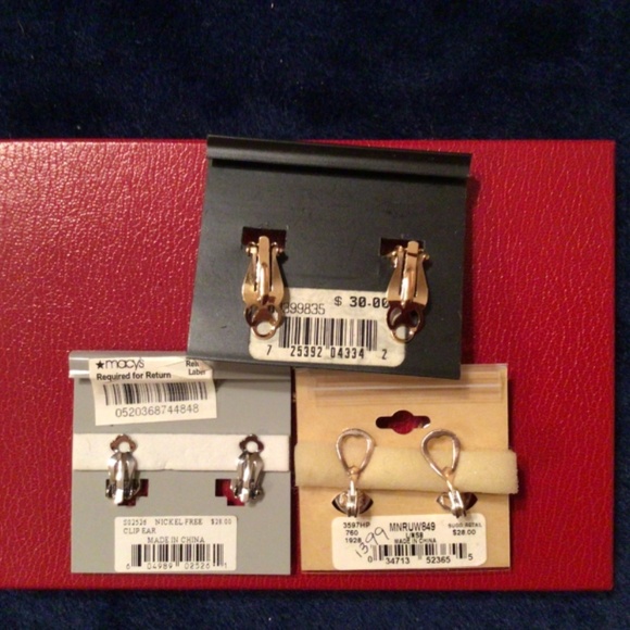 3 FABULOUS PAIRS OF CLIP ON EARRINGS  NWT - Picture 9 of 10